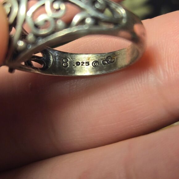 Vintage sterling silver ring sz 7.5 - Picture 4 of 6